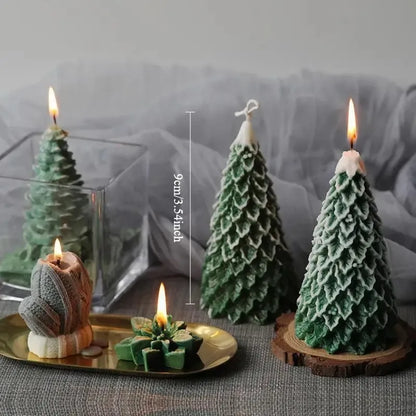 Scented Candles Christmas Tree Candles High-quality Appearance Gifts Fresh Souvenirs Carved Candles Cedar