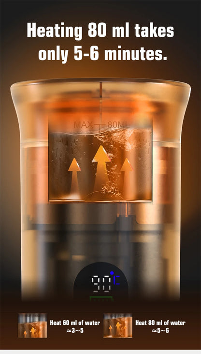 Foombthe Portable Espresso Coffee Machine With Digital Display 3-in-1 Capsule Coffee Maker for Car & Home Camping Coffee Maker