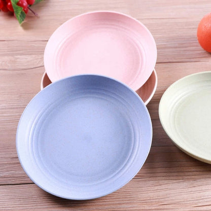 Dinner Plates Wheat Straw Eco Friendly BPA Free Biodegradable Picnic Kids Fruit Snack Plate Bone Dishes Kitchen Accessories