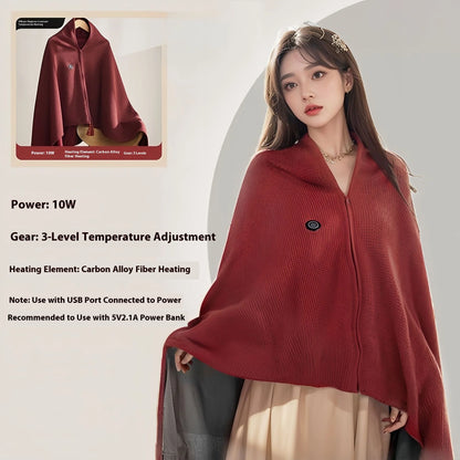 USB Electric Blanket Electric Heated Blanket Heating Usb Powered Heating Shawl Wraps for Women Wearable Heated Throw Blanket