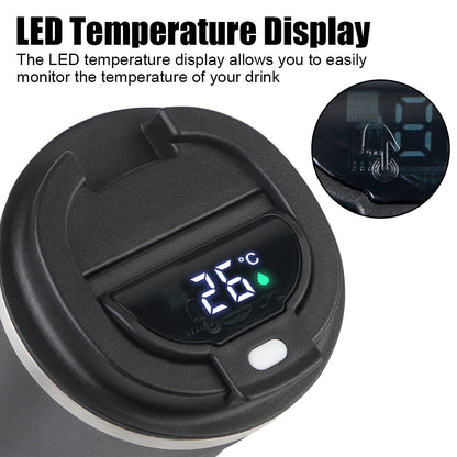 Thermo Cafe Coffee Mug Car Thermos Mug 380/510ML Leak_Proof Travel Thermo Cup for Tea Water Coffee Double Stainless Steel