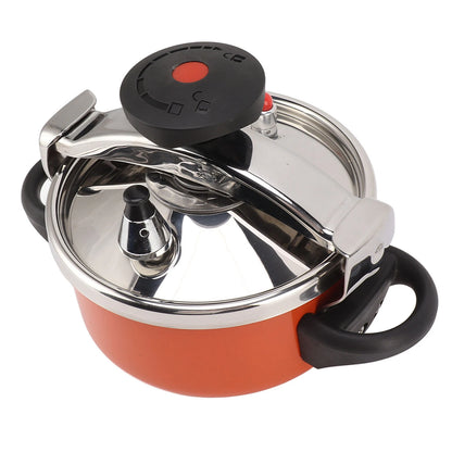 TOPINCN 2L Stainless Steel Pressure Cooker – Mini Pressure Pot for Gas & Induction