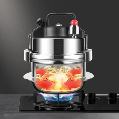 0.8–2L Stainless Steel Camping Pressure Cooker | Portable Outdoor Cooker
