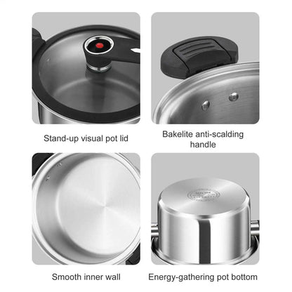 Portable Stainless Steel Pressure Cooker – Fast Cooking Multifunctional Stew Pot for Kitchen