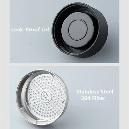 Double Stainless Steel Vacuum Flask With Filter Large Capacity Portable Sport Thermos Mug Coffee Tea Tumbler 1000ml/1600ml