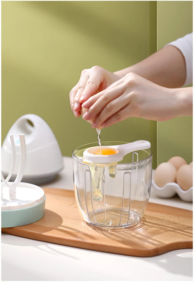 Electric Milk Frother Whisk USB Rechargeable Household Automatic Wireless Stand Mixer for Whipped Cream Food Blender