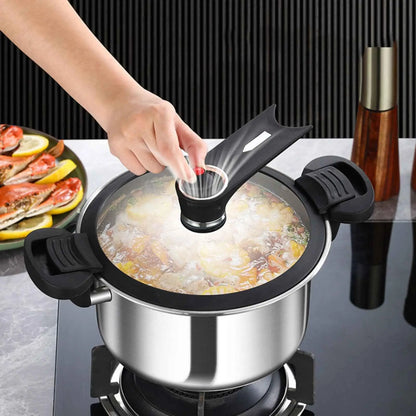 Portable Stainless Steel Pressure Cooker – Fast Cooking Multifunctional Stew Pot for Kitchen