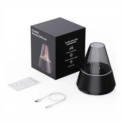 Modern Essential Oil Diffuser with Ultrasonic Mist & Candle-Light Glow