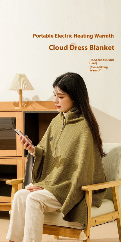 USB Electric Blanket Electric Heated Blanket Heating Usb Powered Heating Shawl Wraps for Women Wearable Heated Throw Blanket