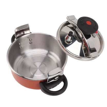 TOPINCN 2L Stainless Steel Pressure Cooker – Mini Pressure Pot for Gas & Induction