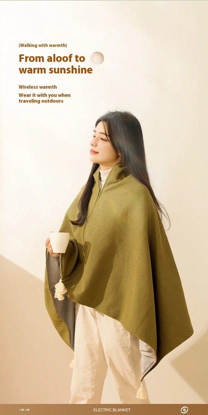 USB Electric Blanket Electric Heated Blanket Heating Usb Powered Heating Shawl Wraps for Women Wearable Heated Throw Blanket