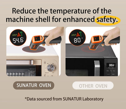 SUNATUR 2200w hot air circulation oven small commercial baking pizza toaster oven  60L Electric table oven household pastry oven