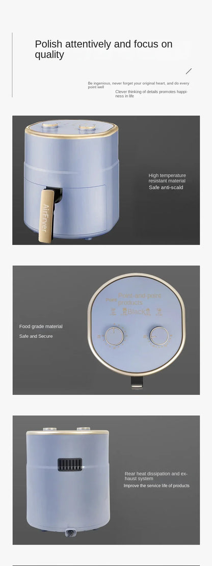 Air fryer, household high-capacity electric fryer, multifunctional electric oven, toaster