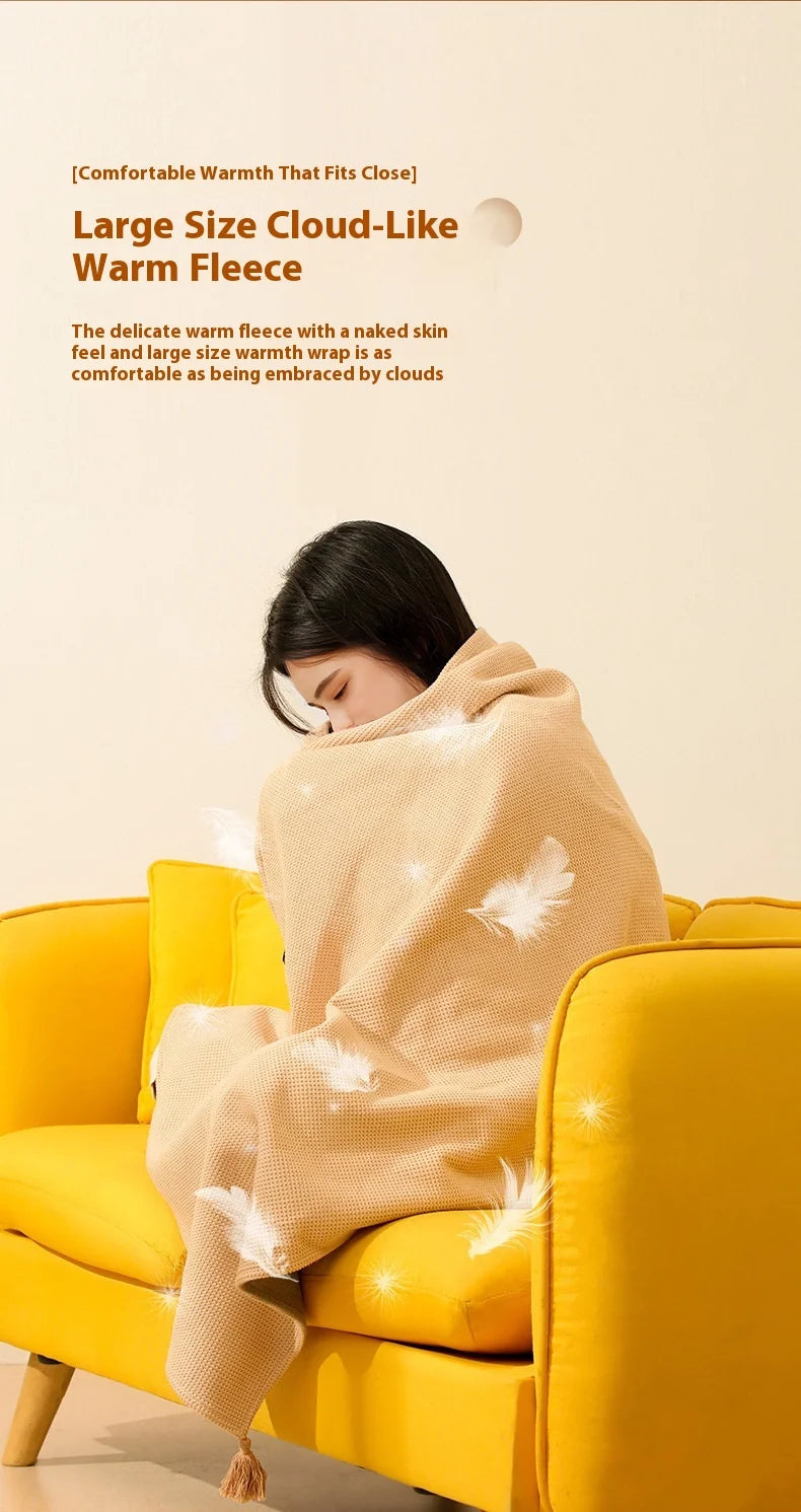 USB Electric Blanket Electric Heated Blanket Heating Usb Powered Heating Shawl Wraps for Women Wearable Heated Throw Blanket