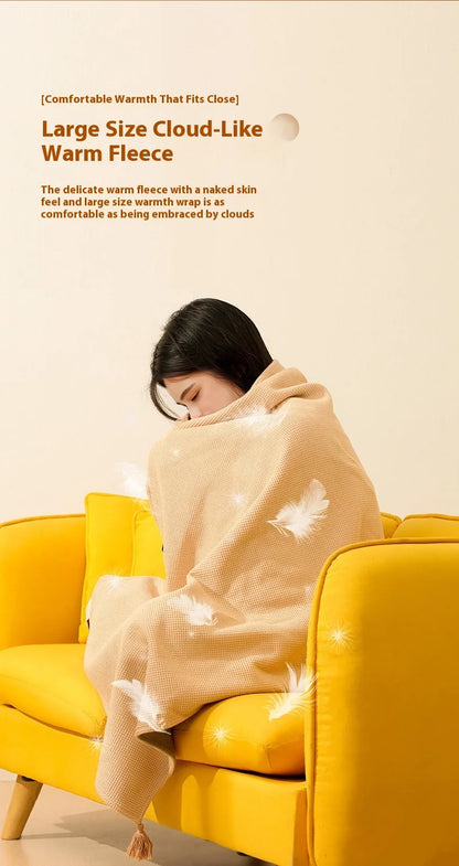 USB Electric Blanket Electric Heated Blanket Heating Usb Powered Heating Shawl Wraps for Women Wearable Heated Throw Blanket