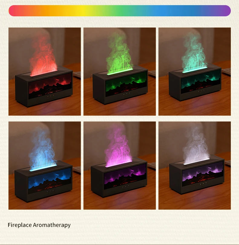 Flame-Effect Essential Oil Diffuser with Ultrasonic Cool Mist