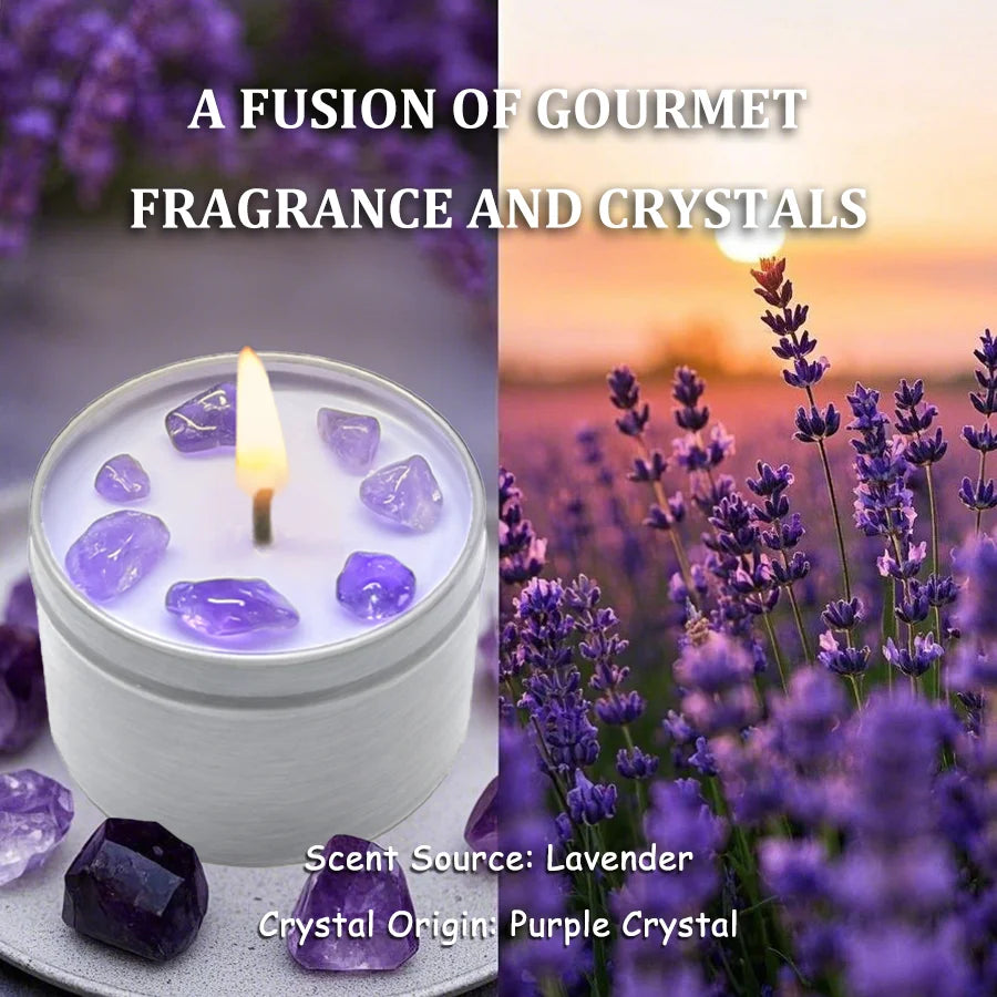 Scented Candles – 3oz Crystal Ritual Scented Candle with Soy Wax, Suitable Daily Use, Holiday Gifts, Use Halloween Home Decor