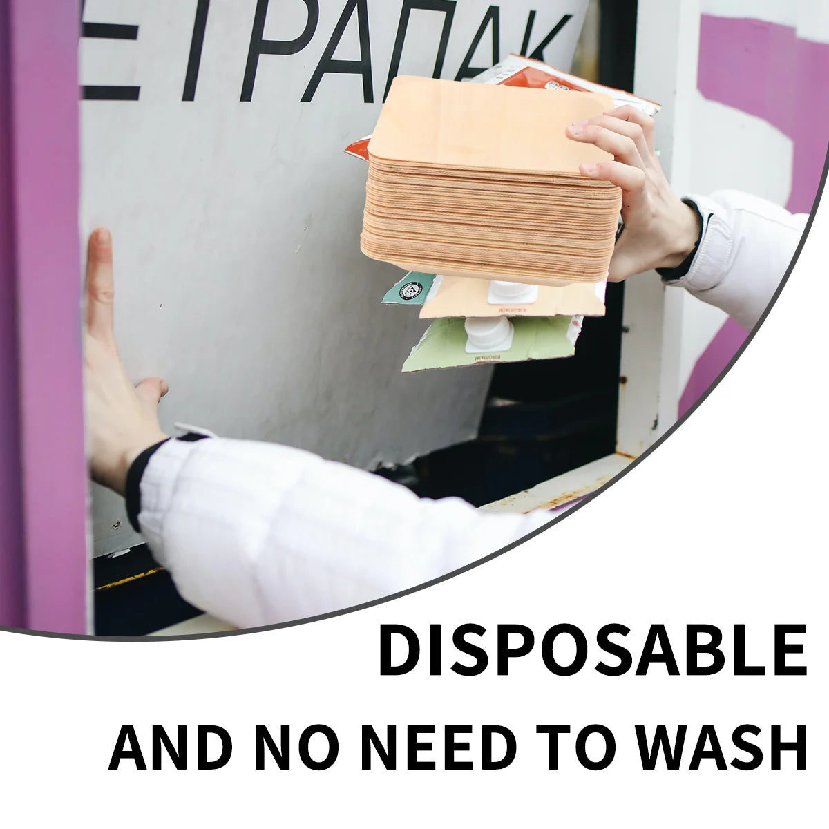 Eco-Friendly Square Wooden Plates – Pack of 50