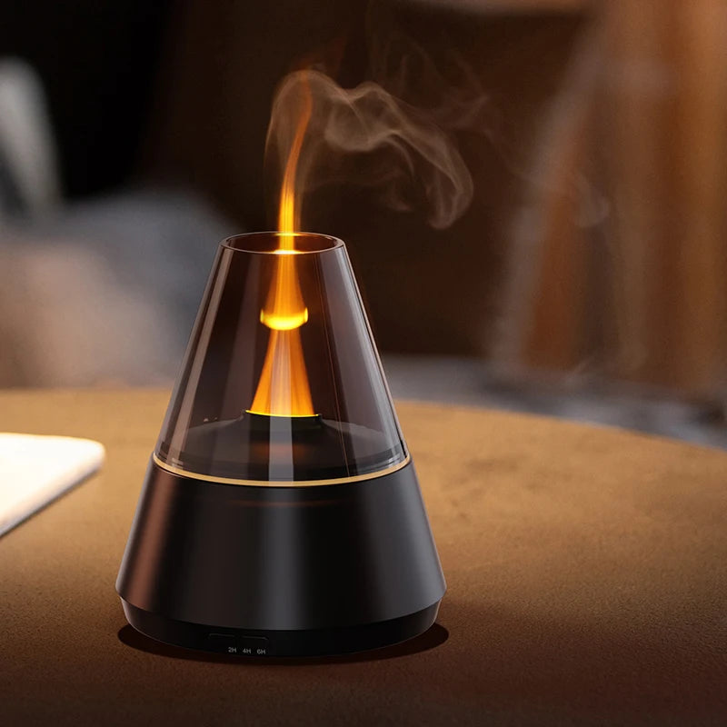 Modern Essential Oil Diffuser with Ultrasonic Mist & Candle-Light Glow