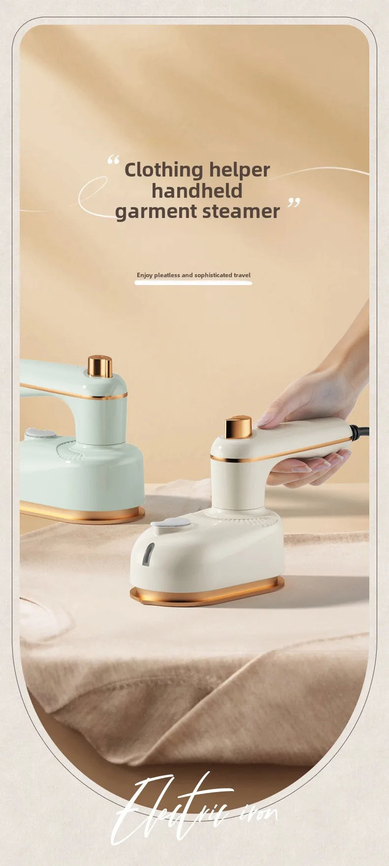 Portable Ironing Machine Handheld Steam Iron Flat and Hang Ironing 2 in 1 Heat Press Clothing Iron Machine Household Steam Iron