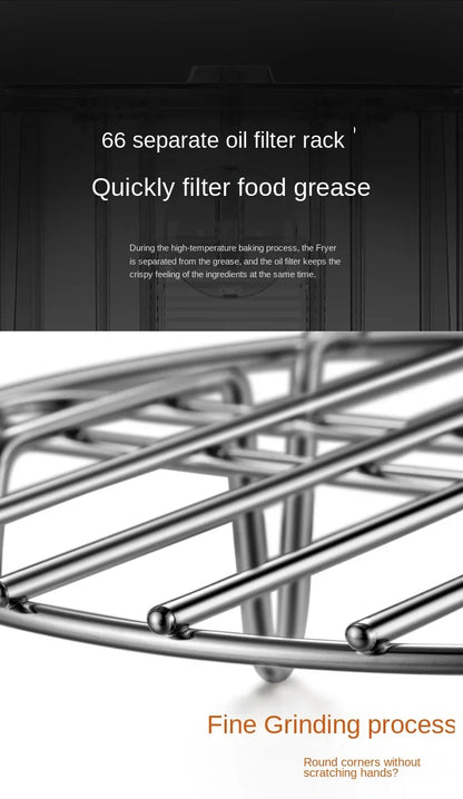 Air fryer, household high-capacity electric fryer, multifunctional electric oven, toaster