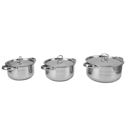 Stainless Steel Cookware Set Kitchen Cookware Set Stainless Steel Pots Pans Set with Soup Pot Saute Pan Lids for Home Cooking