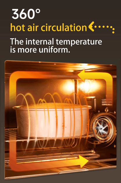 SUNATUR 2200w hot air circulation oven small commercial baking pizza toaster oven  60L Electric table oven household pastry oven