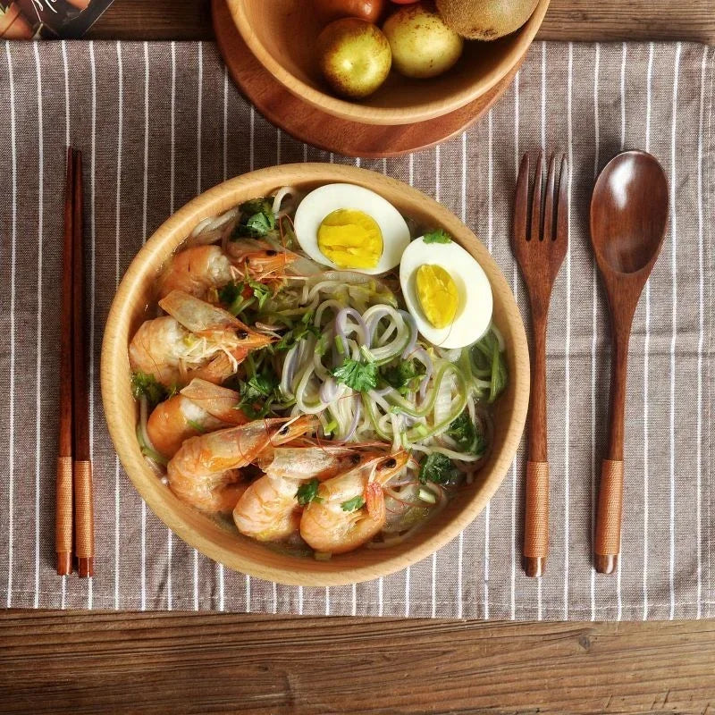 Portable Wooden Cutlery Set