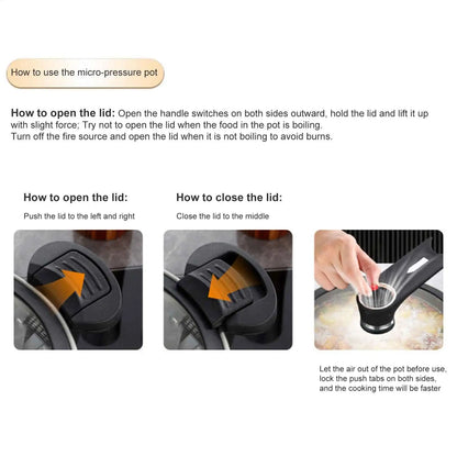 Portable Stainless Steel Pressure Cooker – Fast Cooking Multifunctional Stew Pot for Kitchen