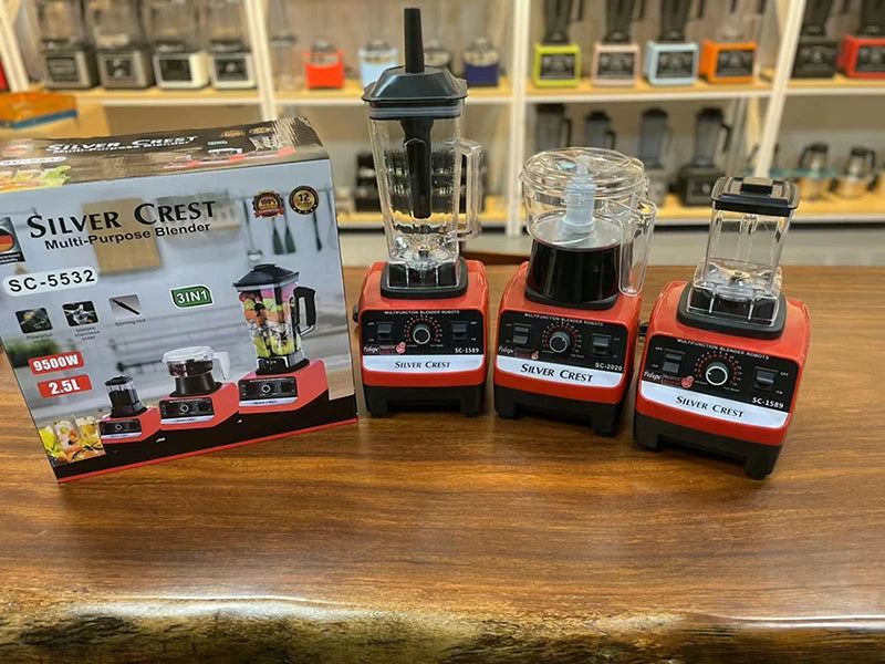 4500W Heavy Duty Commercial Home Blender Stationary Mixer Food Processor Ice Smoothies for Kitchen High Power Juicer Blender