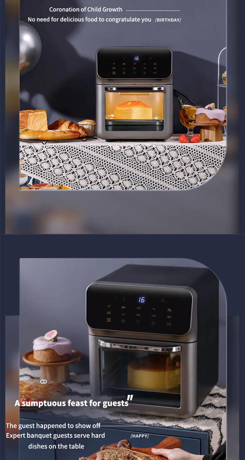 10L Large Capacity Electric Air Fryers Oil-free Automatic Household Kitchen Oven Deep Fryer