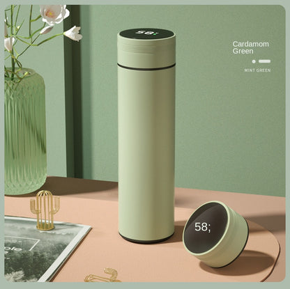 480ml Smart Thermos Cup 304 Stainless Steel Smart Temperature Display Waterproof Double-wall Vacuum Thermos Cup